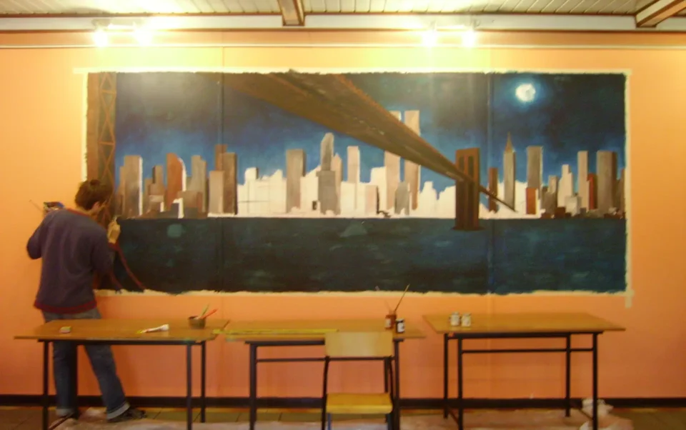 Mural panorama Nowego Jorku