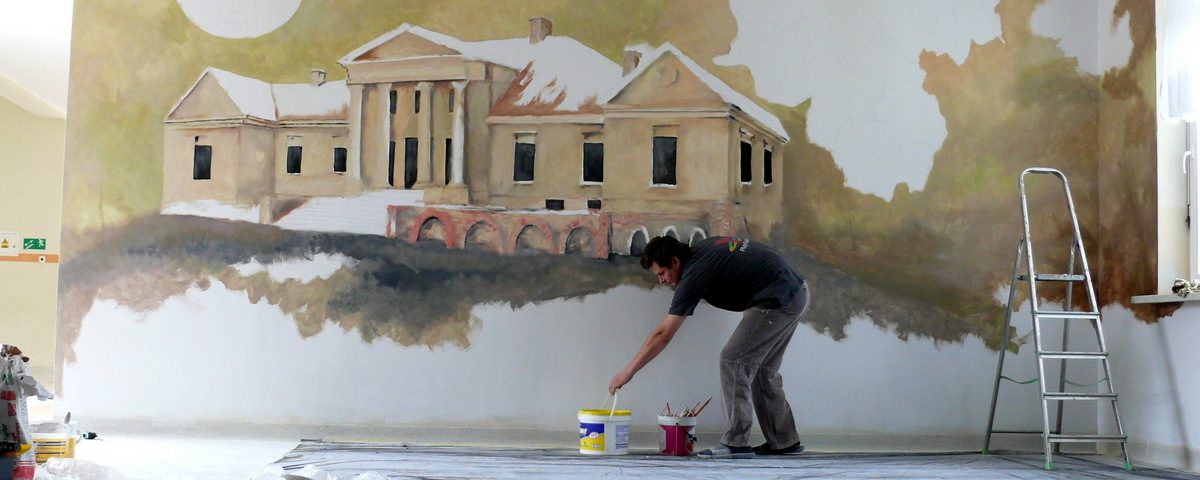 Szkoła Stanin, mural, artystyczne malowanie ścian Łuków
