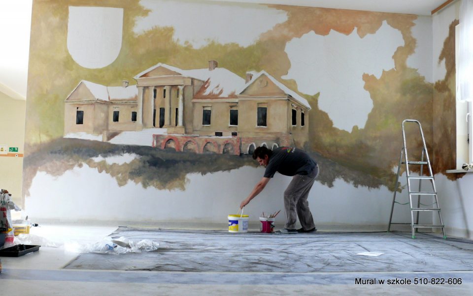 Szkoła Stanin, mural, artystyczne malowanie ścian Łuków