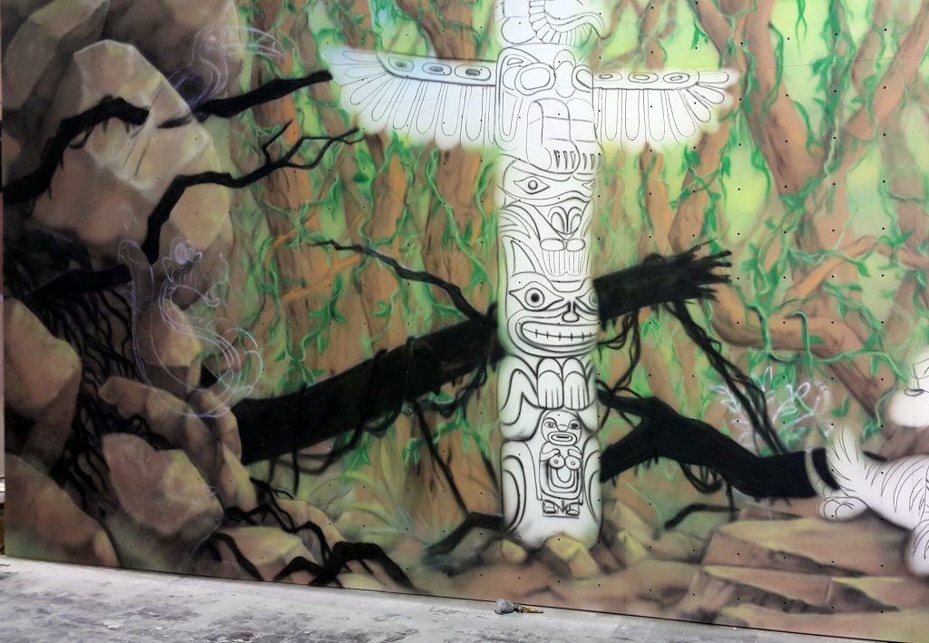 Malowanie murali, grafika ścienna 3D