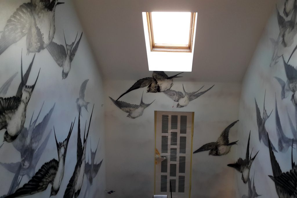 Mural na klatce schodowej, malowanie klatki schodowej