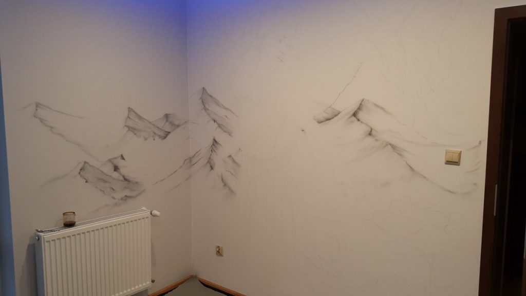 Malowanie w pokoju dziewczynki, malowanie księżniczki na ścianie, pokój dziewczynki inspiracje