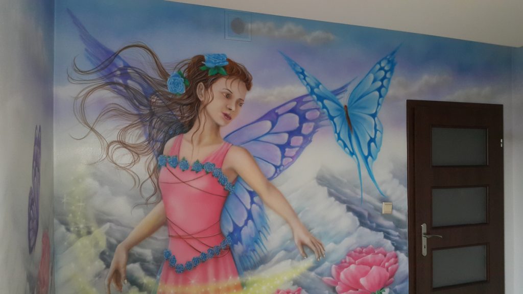 Malowanie pokoju dziewczynki, malowanie księżniczki na ścianie, pokój dziewczynki inspiracje