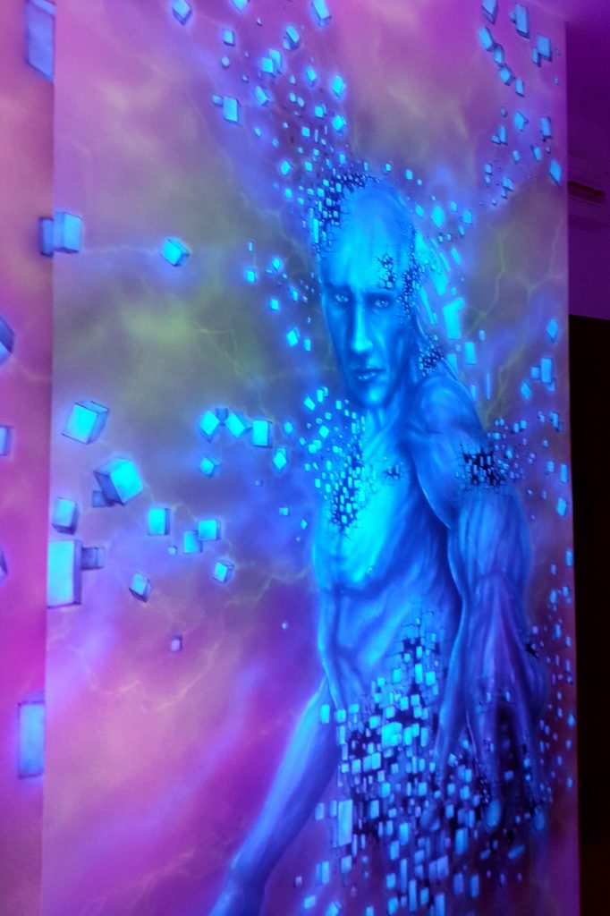 Obraz świecący w ciemności, mural UV namalowany w ultrafiolecie