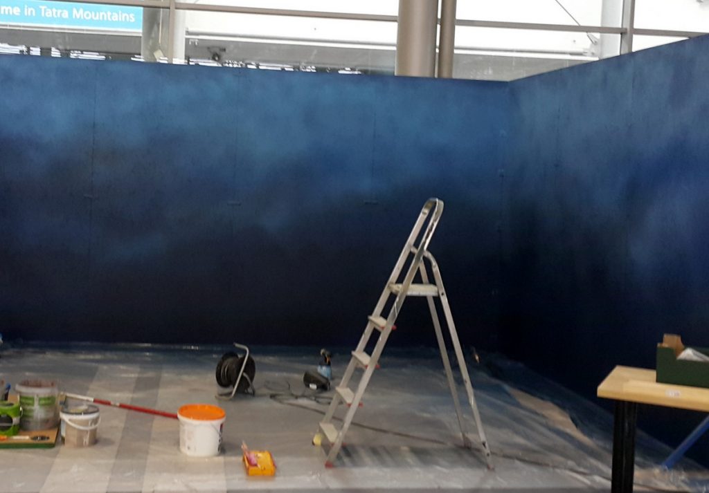 Pyrkon Festiwal Fantastyki, malowanie astronauty, mural na pyrkonie