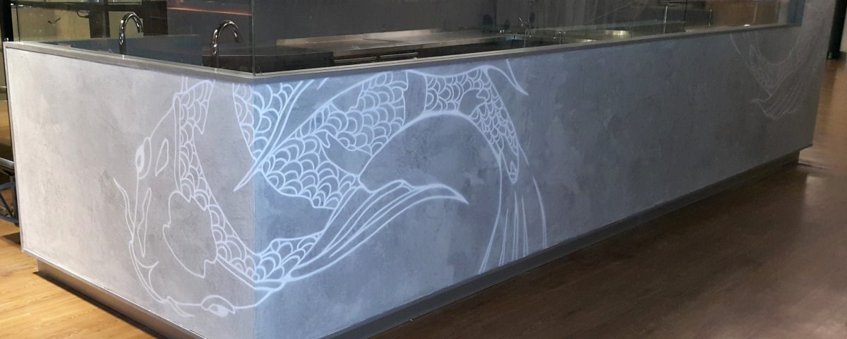 malowanie restauracji, Mural w restauracji sushi