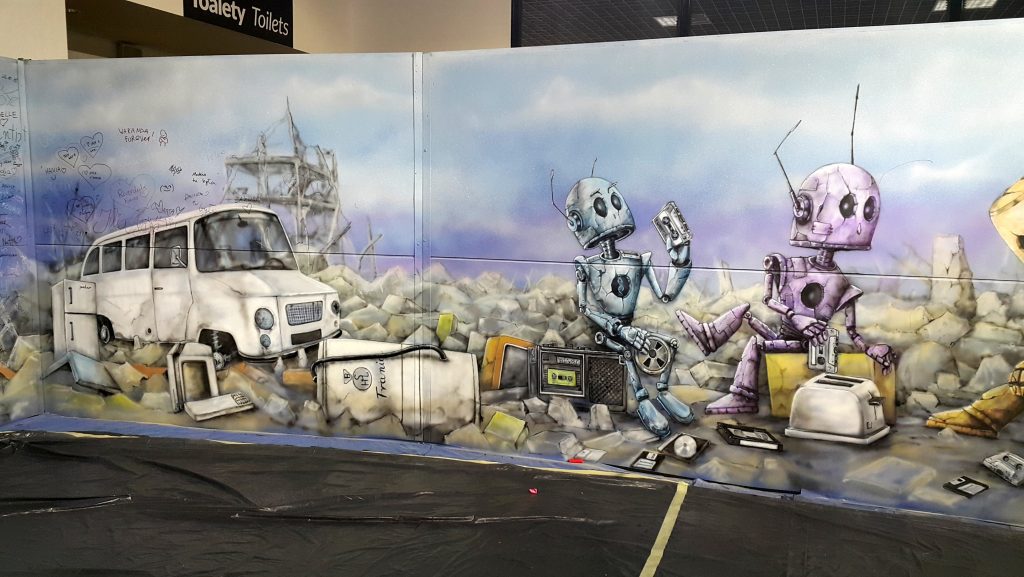 Mural malowanu na festiwalu fantastyki Comic Con, Ariel Kula