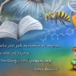 Kolorowy mural w szkole o czytaniu i wyobraźni